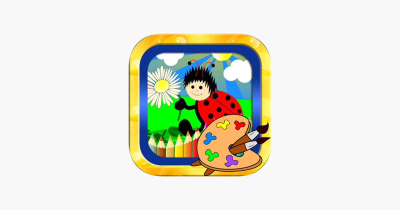 Ladybug and bee coloring book for boy and girl Image