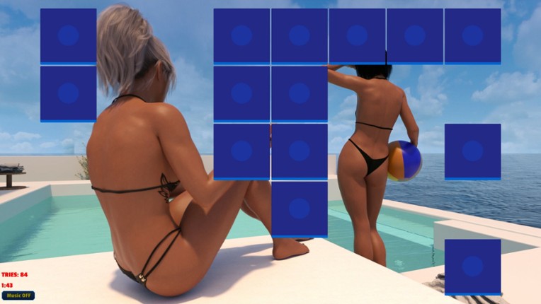 Sexy Memory Puzzle: Pool Girls Image