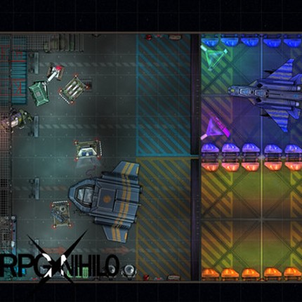 Space Station Shuttle Bay (19x12) Modern Battle Map Image