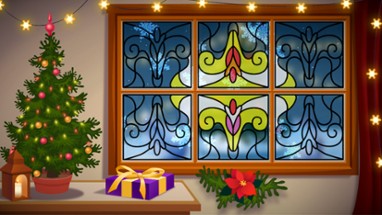 Glass Painting: Winter Art Image