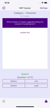 NWT Quizzer screenshot