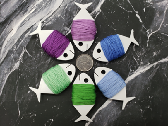 Fish - Decorative Cross Stitch Notion, Bobbin, STL Digital Download Image