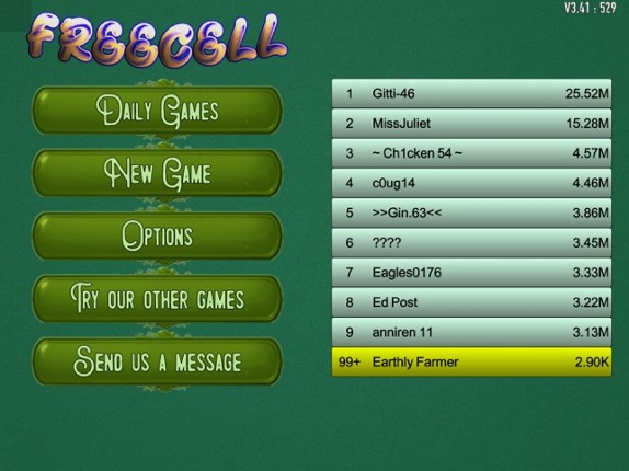FreeCell HD screenshot
