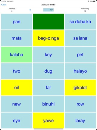 PickAPair Cebuano - English screenshot