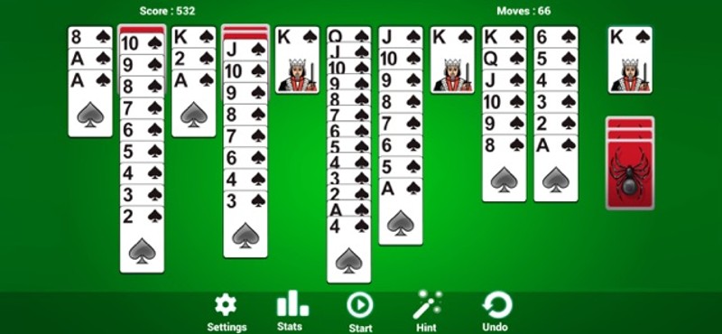 Spider Solitaire Classic fun screenshot