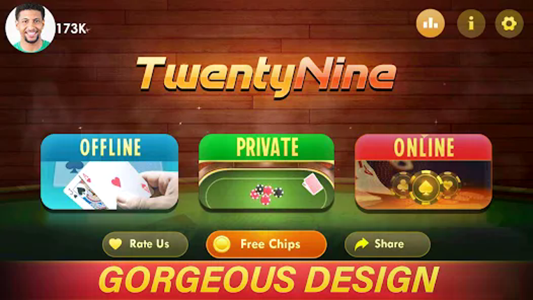29 card game online play screenshot