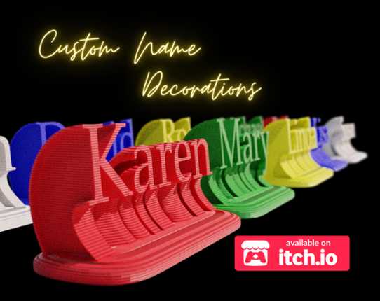 Custom Name Plate Decorations Game Cover