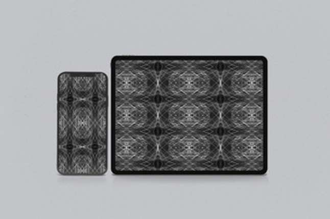 Grey Abstract Fractal 4K Wallpaper ~ Liquid Light Series #7 screenshot