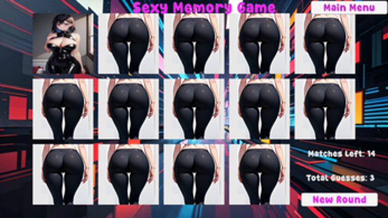 Sexy Memory Game screenshot