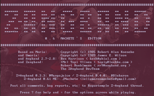 Games like Z-Angband 0.6 Machete Edition