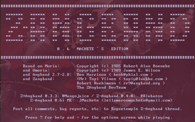 Z-Angband 0.6 Machete Edition Image