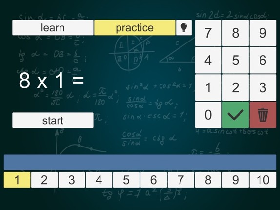 1x1 Math Trainer screenshot