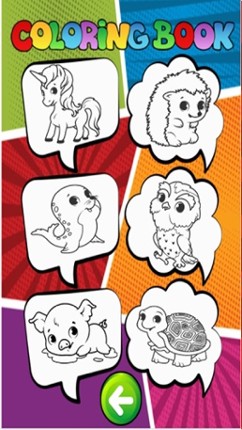 Coloring kids painting game for animals zoo books screenshot