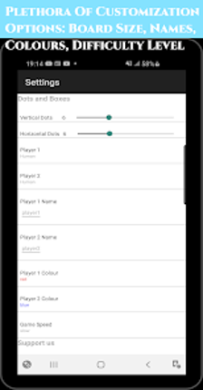 Dots and Boxes screenshot