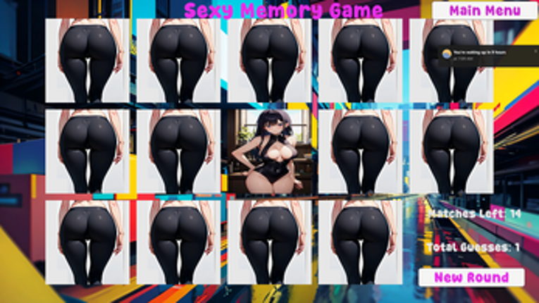 Sexy Memory Game screenshot