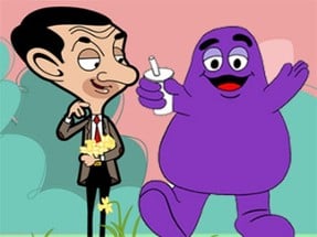 When Mr Bean meet Grimace Image