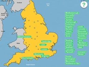 England Cities Map Quiz Image