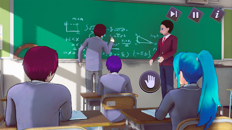 Anime High School Boy Life 3D Image