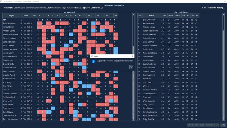 Pro League Golf Simulator screenshot