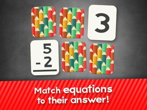 Subtraction Flash Cards Match Math Games for Kids screenshot