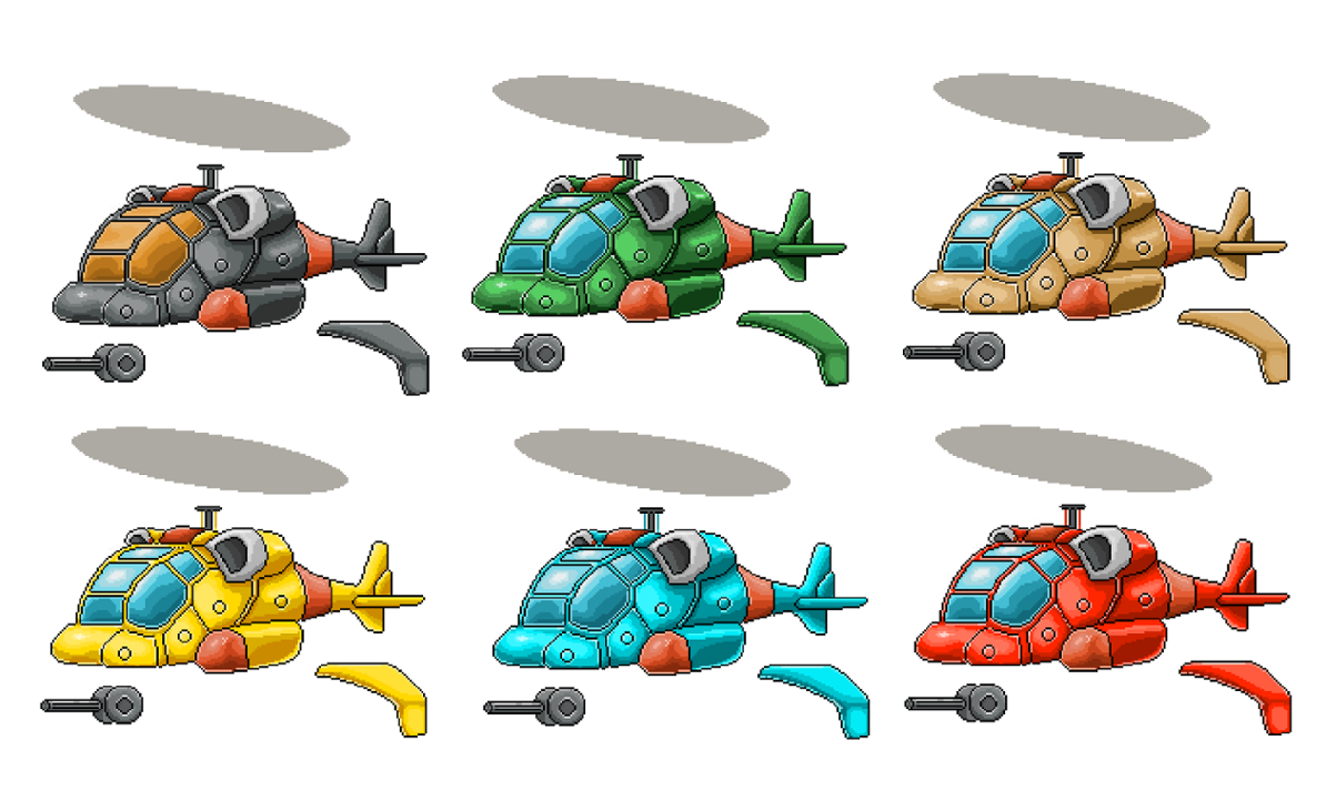 Games like Attacker Helicopter Pixel Art
