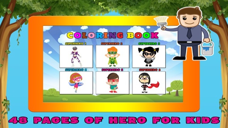 Superhero Coloring Book Pages - Learn to Painting screenshot