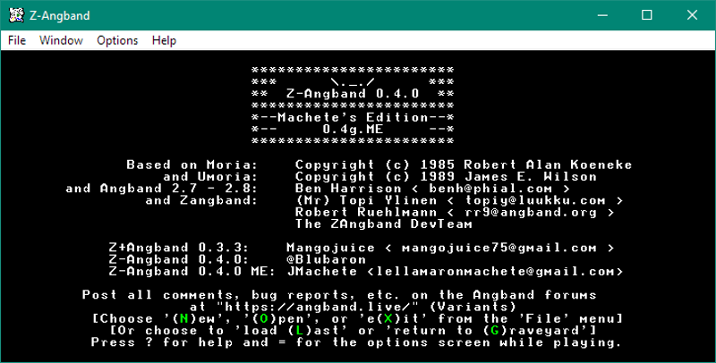 Z-Angband 0.4 Machete Edition Image