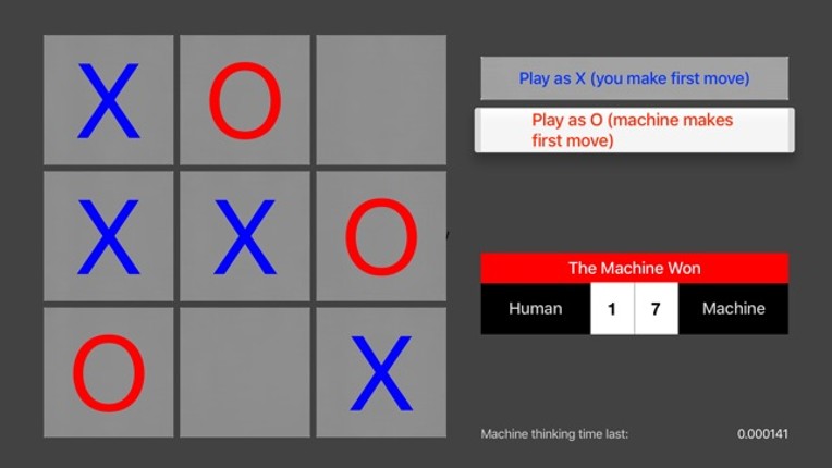 AI x0 (Tic-tac-toe) UNBEATABLE screenshot