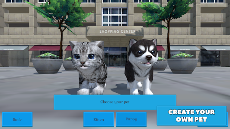 Cute Pocket Cat And Puppy 3D screenshot