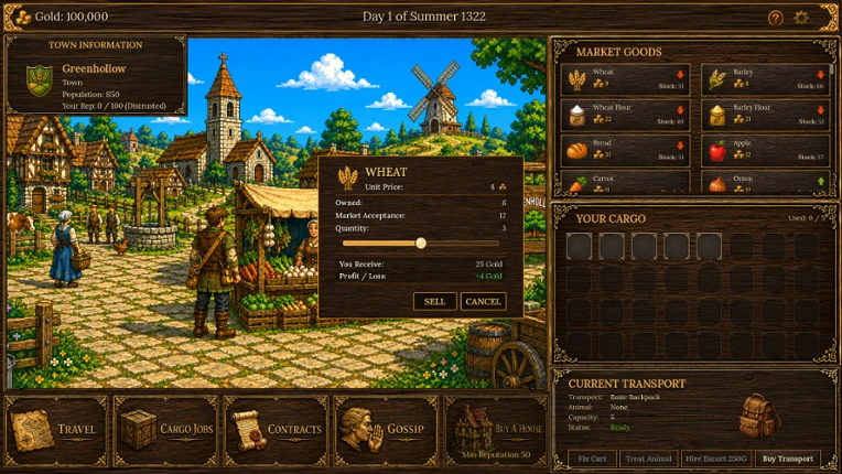 Medieval Travelling Merchant Image