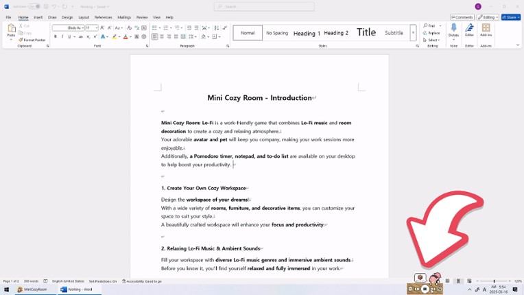 Mini Cozy Room: Lo-Fi screenshot