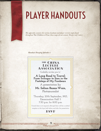 The Children of Fear Free Handouts and Pre-gen Characters (Call of Cthulhu) Image