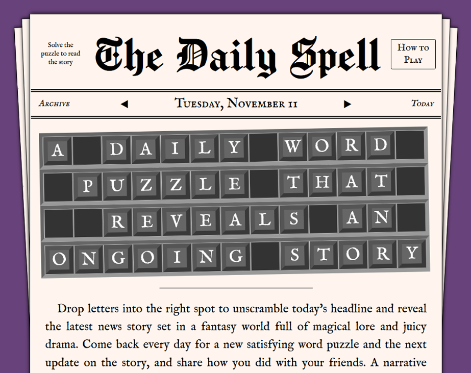Games like The Daily Spell