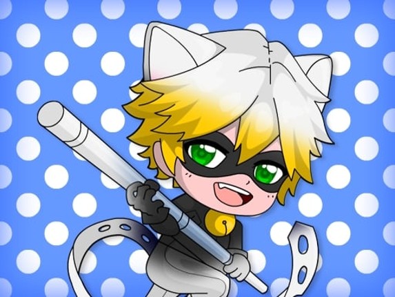 Chibi DottedGirl Coloring Book Image