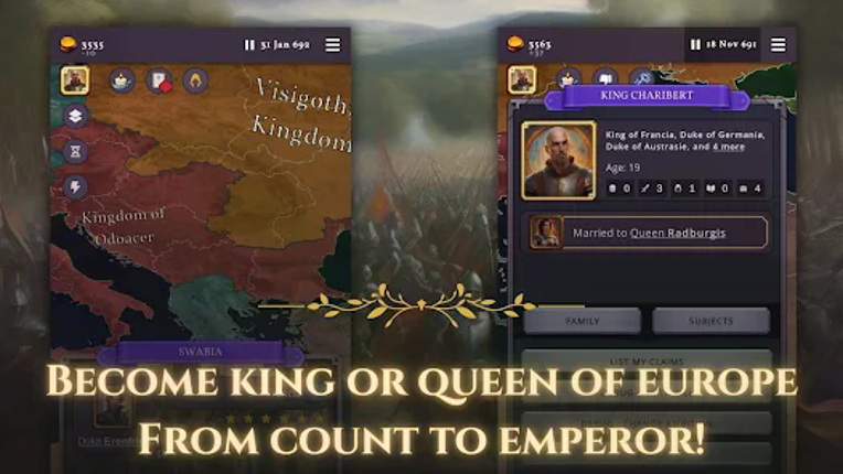 Clovis Medieval Grand Strategy screenshot