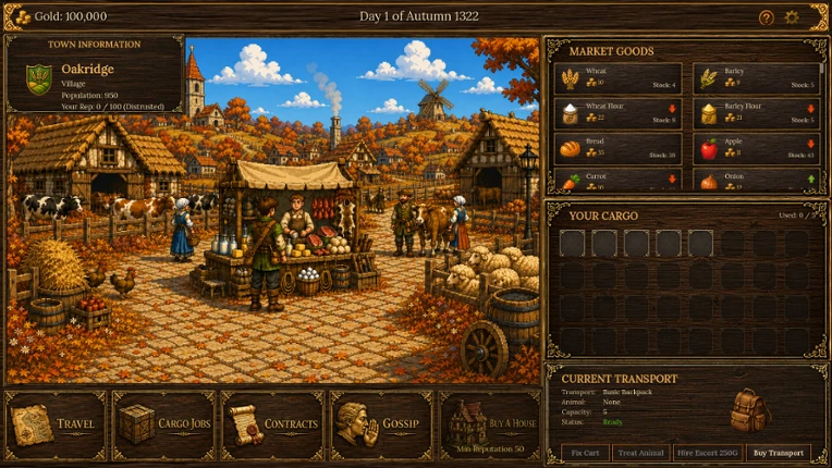 Medieval Travelling Merchant Image