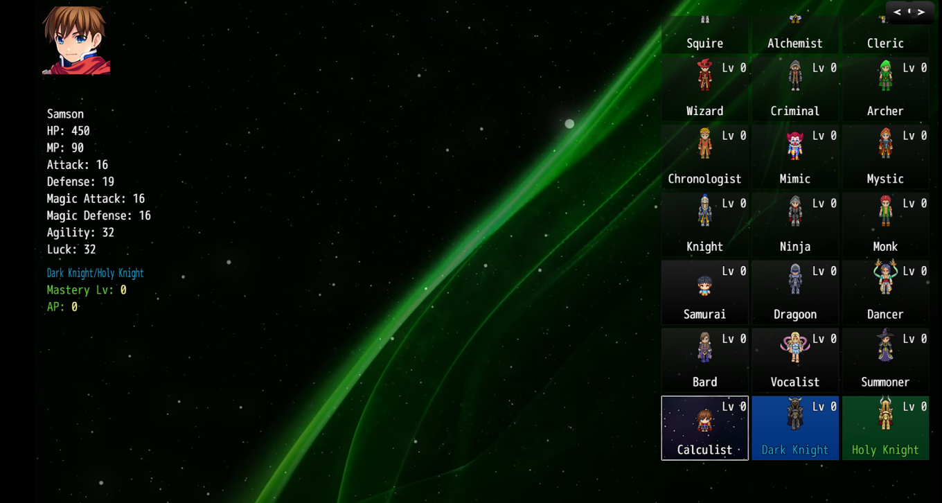 Games like Phantom's SRPG Gear MZ Complete Job System