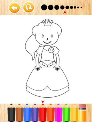 Princess Coloring Book HD - Fun Kids Drawing screenshot