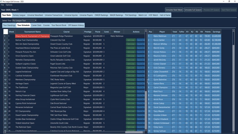 Pro League Golf Simulator screenshot