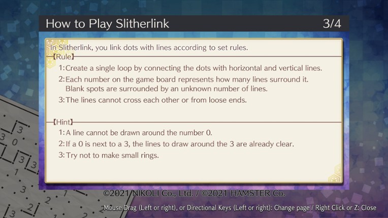 Puzzle by Nikoli W Slitherlink (Windows) screenshot