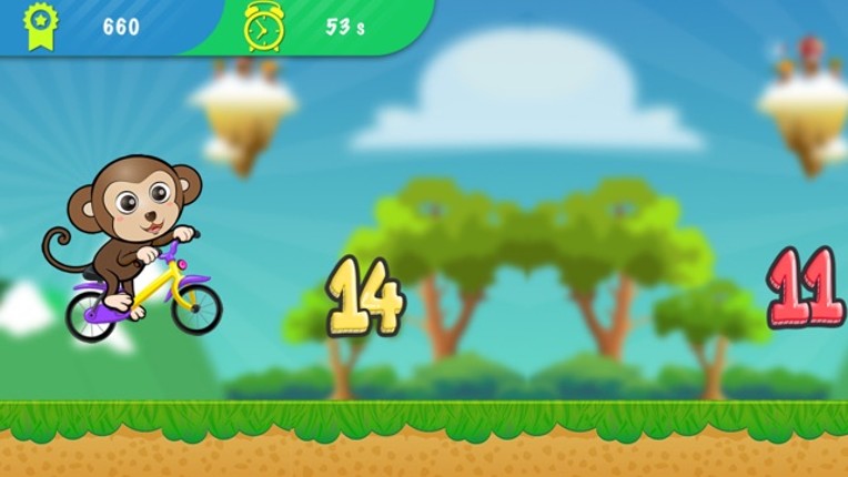 ABC Jungle Bicycle Adventure preschooler eLEARNING app screenshot