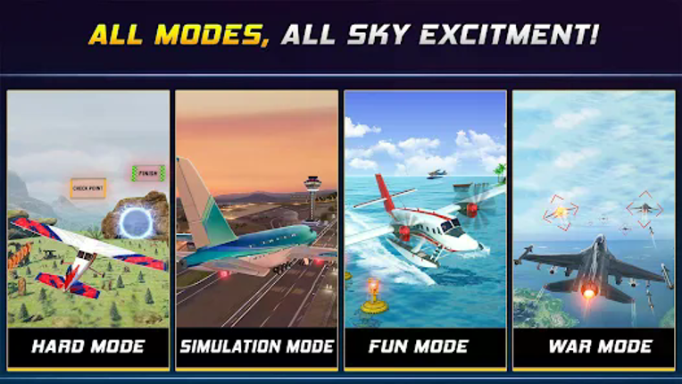 SkyDrift: 3D Airplane Game Image