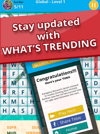 Word Search Multiplayer - Trends and Titbits screenshot