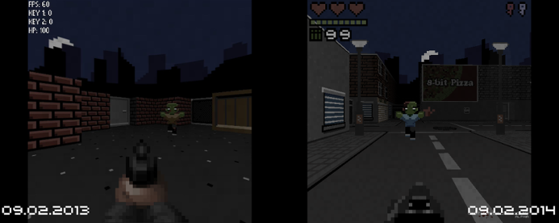 8 Bit Zombie Survival 3D Image