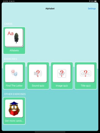 Italian Alphabet Cards Image