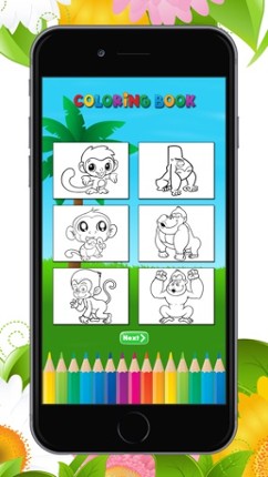Monkey Coloring Book: Learn to olor and draw a monkey, gorilla and more screenshot