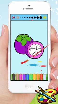 Food Coloring Book for Kids - Fruit Vegetable drawing games Image