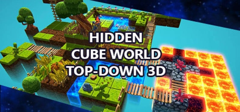 Hidden Cube World Top-Down 3D Image