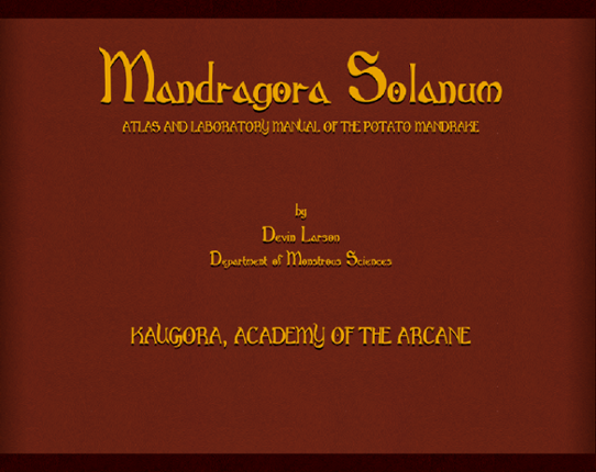 Mandragora Solanum! (potato mandrake ATLAS) Game Cover