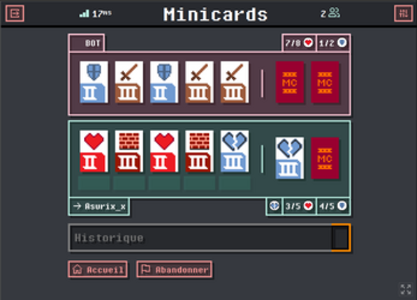 Minicards screenshot